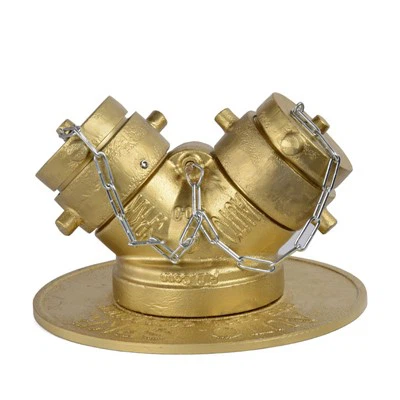 Brass Material Siamese Connection Water Divider